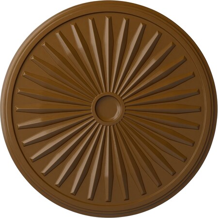 Ekena Millwork Leandros Ceiling Medallion (Fits Canopies up to 5"), 33 1/8"OD x 3 1/2"ID x 1 3/8"P, Smokey Topaz CM33LESTF